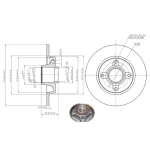 MGA Arka Fren Diski – 50422 / OEM 424932