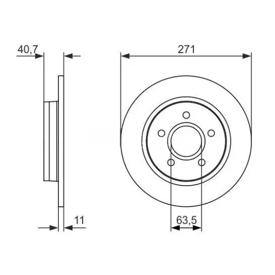 MGA Arka Fren Diski – 50457 / OEM BV612A315BA ürün görseli