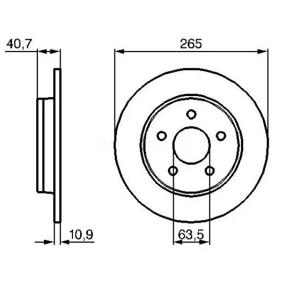 MGA Arka Fren Diski – 50459 / OEM 9M512A315BB ürün görseli