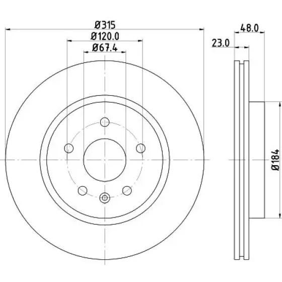 MGA Arka Fren Diski – 50465 / OEM 569128 ürün görseli