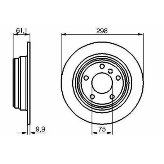 MGA Arka Fren Diski – 50525 / OEM 34211164129 ürün görseli