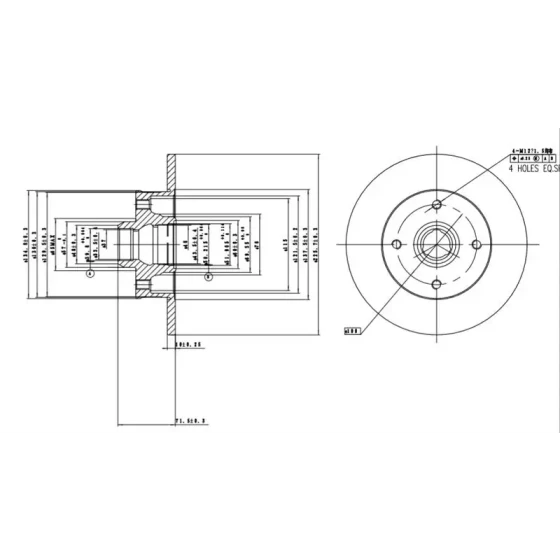 MGA Arka Fren Diski – 50584 / OEM 6N0615601 ürün görseli