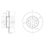 MGA Arka Fren Diski – 50621 / OEM 51808471