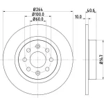 MGA Arka Fren Diski – 50691 / OEM 55700593