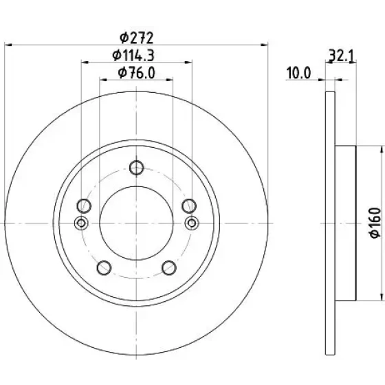 Hella Arka Fren Diski – 8DD355126-501 / OEM 58411G4300 ürün görseli
