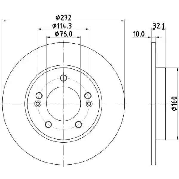 Hella Arka Fren Diski – 8DD355126-501 / OEM 58411G4300