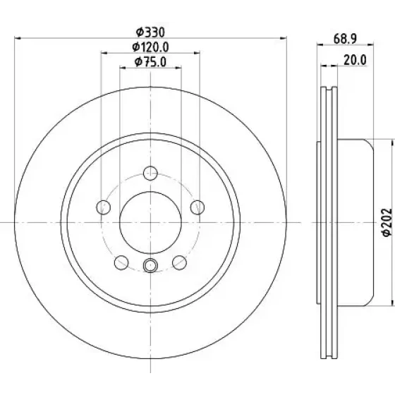 Hella Arka Fren Diski – 8DD355132-851 / OEM 34216793127 ürün görseli