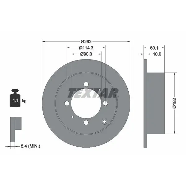 TEXTAR Arka Fren Diski – 92104000
