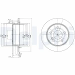 Delphi Arka Fren Diski – BG2291 / OEM A2014231112