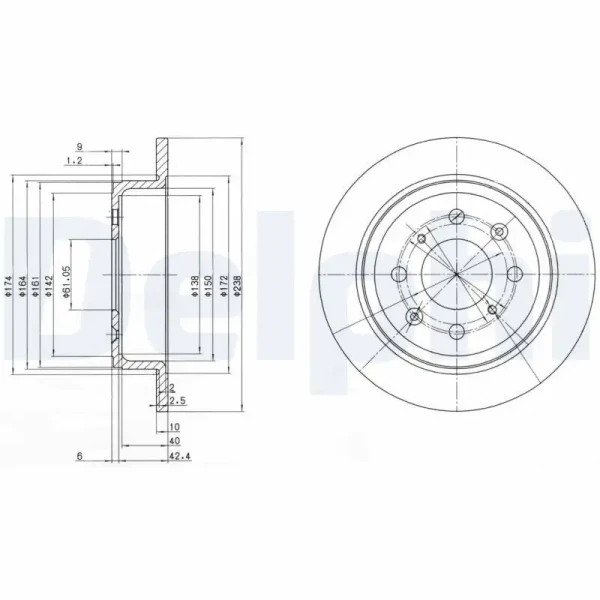 Delphi Arka Fren Diski – BG2538