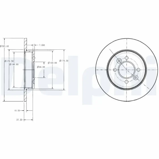Delphi Arka Fren Diski – BG2694 ürün görseli
