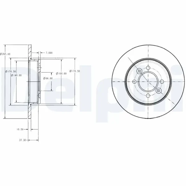 Delphi Arka Fren Diski – BG2694