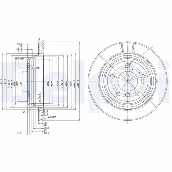Delphi Arka Fren Diski – BG3042 ürün görseli