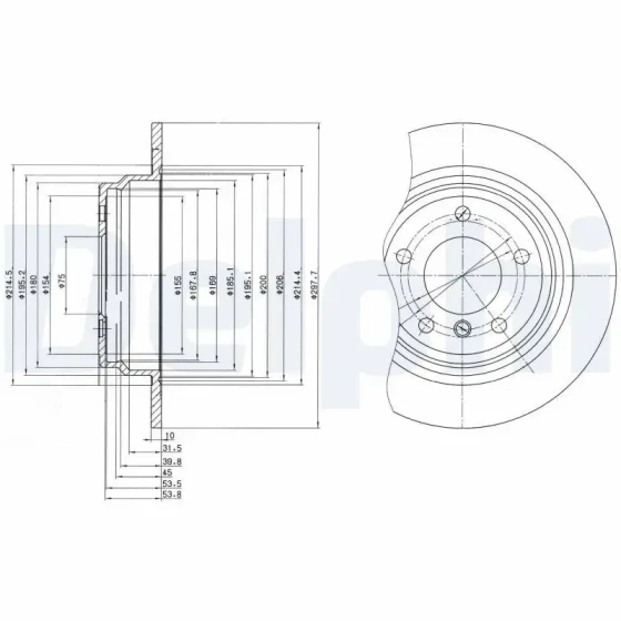 Delphi Arka Fren Diski – BG3044 ürün görseli