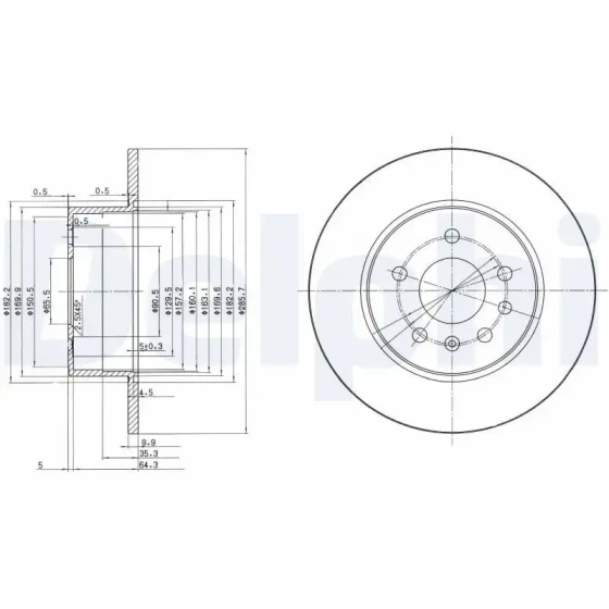 Delphi Arka Fren Diski – BG3274 ürün görseli