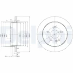 Delphi Arka Fren Diski – BG3398 / OEM A1634230112