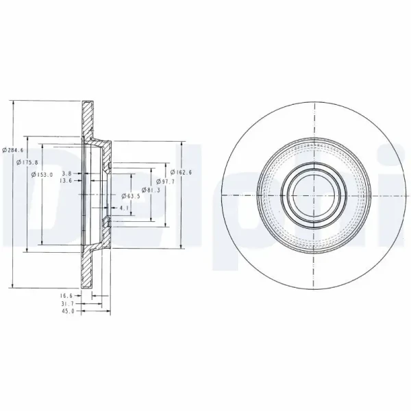 Delphi Arka Fren Diski – BG3416