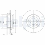 Delphi Arka Fren Diski – BG3505 / OEM 6N0615601B