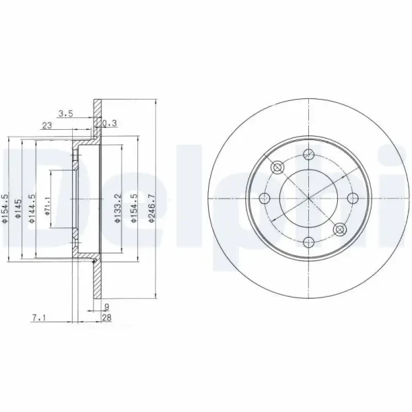 Delphi Arka Fren Diski – BG3653