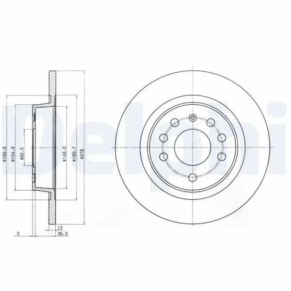 Delphi Arka Fren Diski – BG3731C