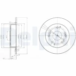 Delphi Arka Fren Diski – BG3746 / OEM 42510S5TE00