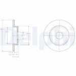 Delphi Arka Fren Diski – BG3761 / OEM 432064U102
