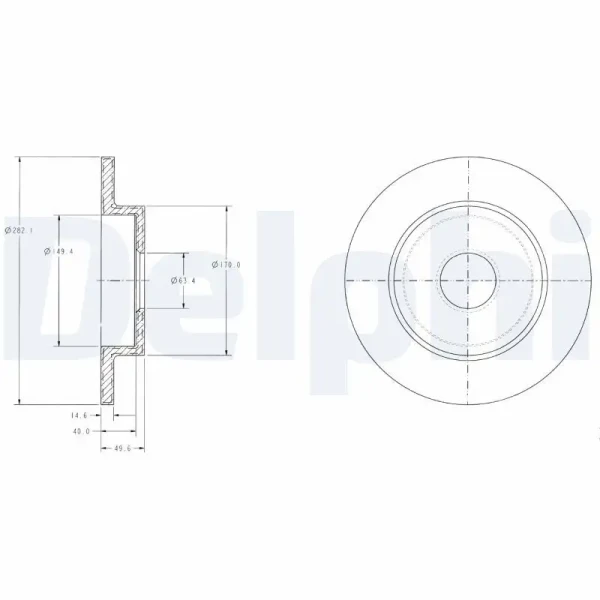 Delphi Arka Fren Diski – BG3761 / OEM 432064U102