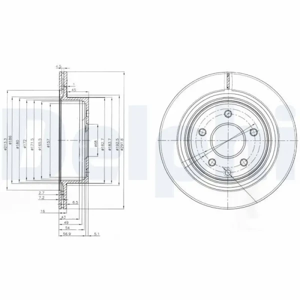 Delphi Arka Fren Diski – BG3765C