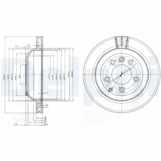 Delphi Arka Fren Diski – BG3775C ürün görseli