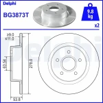 Delphi Arka Fren Diski – BG3873T