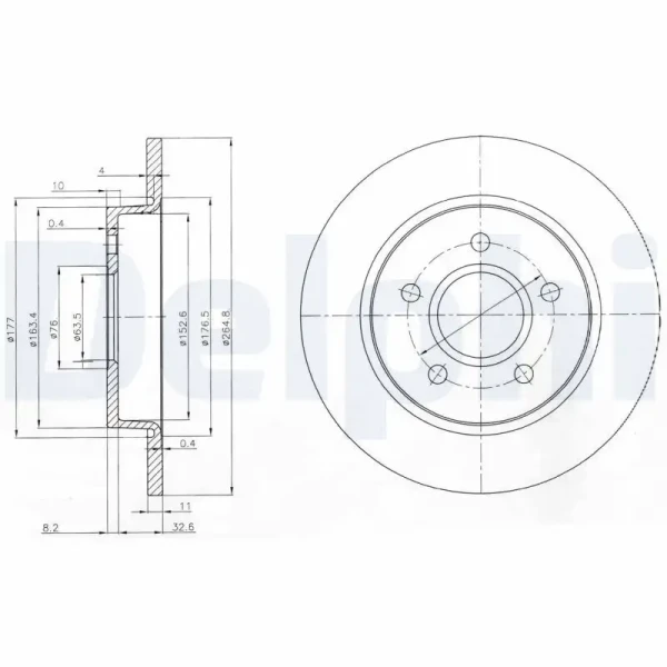 Delphi Arka Fren Diski – BG3896
