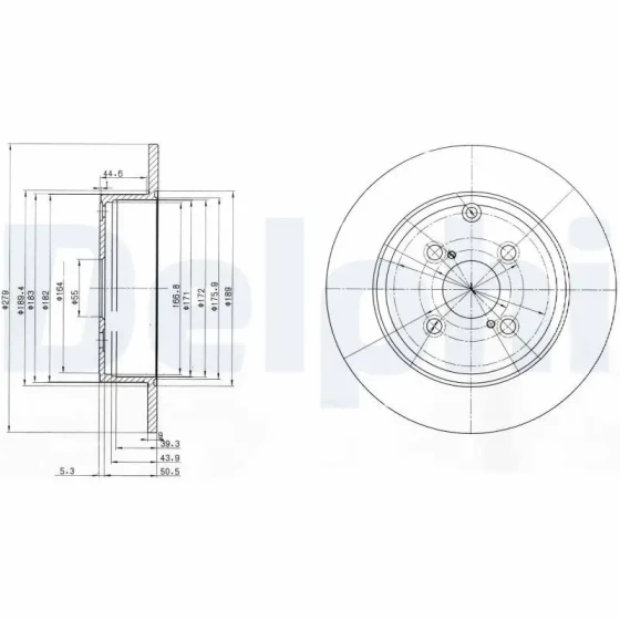 Delphi Arka Fren Diski – BG3974 ürün görseli