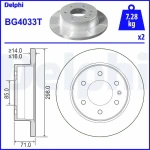 Delphi Arka Fren Diski – BG4033T / OEM A9064230012