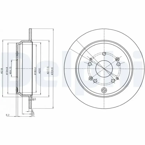 Delphi Arka Fren Diski – BG4064C ürün görseli