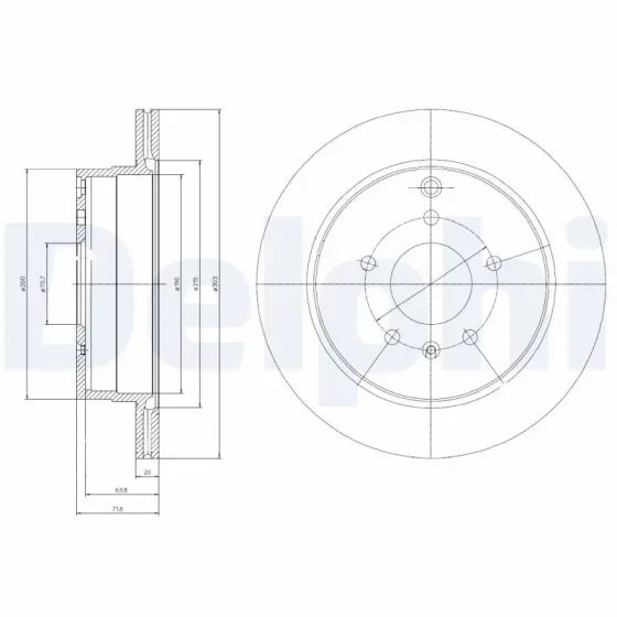 Delphi Arka Fren Diski – BG4069 ürün görseli