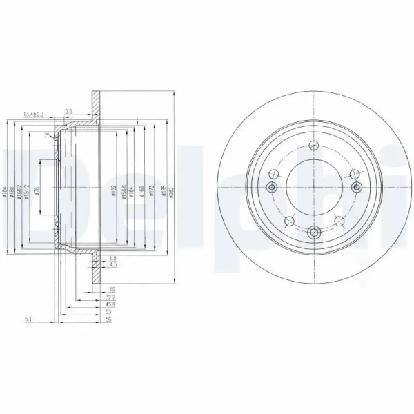 Delphi Arka Fren Diski – BG4082C