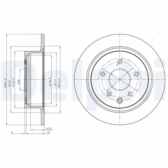 Delphi Arka Fren Diski – BG4108C ürün görseli