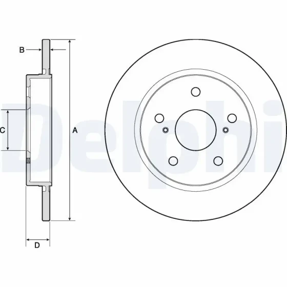 Delphi Arka Fren Diski – BG4183C ürün görseli