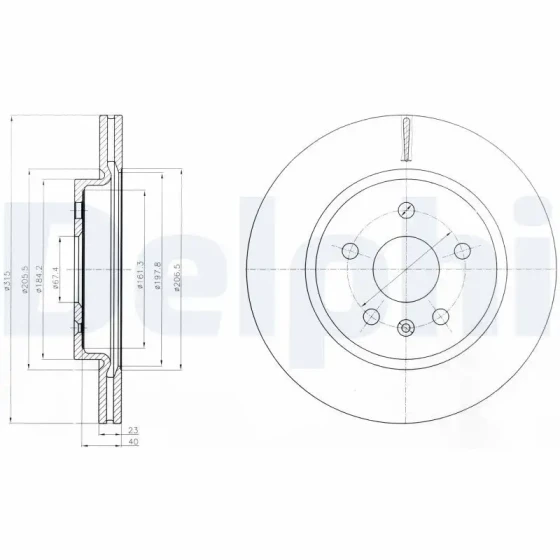 Delphi Arka Fren Diski – BG4190 ürün görseli