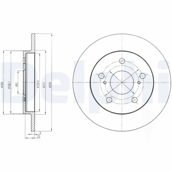 Delphi Arka Fren Diski – BG4233 / OEM 4243102300