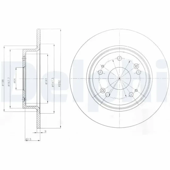 Delphi Arka Fren Diski – BG4249 ürün görseli