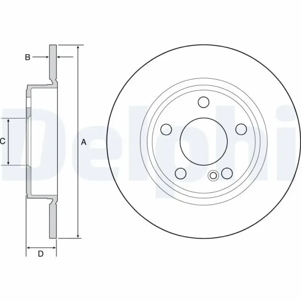 Delphi Arka Fren Diski – BG4555C / OEM A2464230012