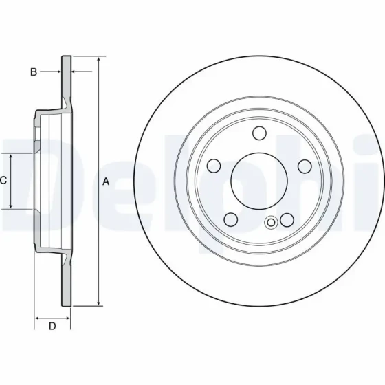 Delphi Arka Fren Diski – BG4558C / OEM 43206HG00B ürün görseli