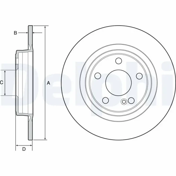 Delphi Arka Fren Diski – BG4558C / OEM 43206HG00B