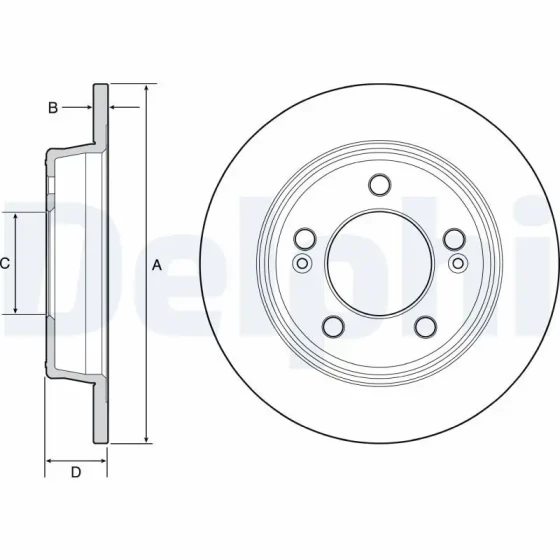 Delphi Arka Fren Diski – BG4559C ürün görseli
