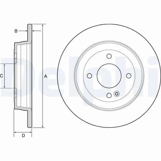 Delphi Arka Fren Diski – BG4564 / OEM 58411C8000 ürün görseli