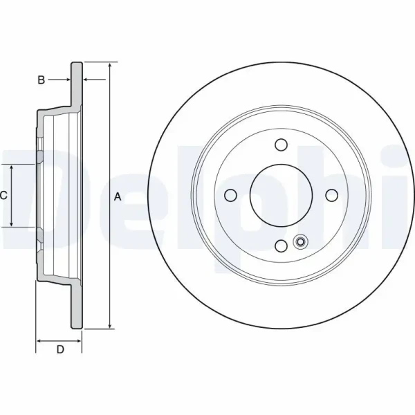 Delphi Arka Fren Diski – BG4564 / OEM 58411C8000