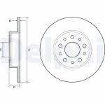 Delphi Arka Fren Diski – BG4655C / OEM 51885409