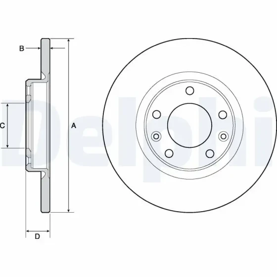 Delphi Arka Fren Diski – BG4661C ürün görseli
