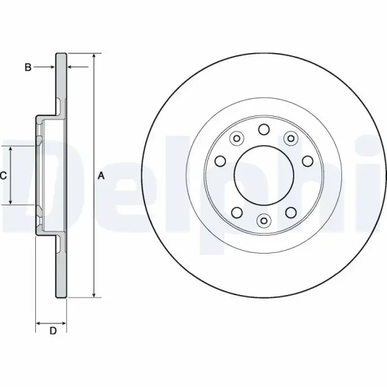 Delphi Arka Fren Diski – BG4662C ürün görseli